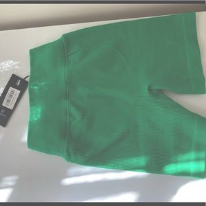 Bo+Tee Game On High Waisted Green Biker Shorts